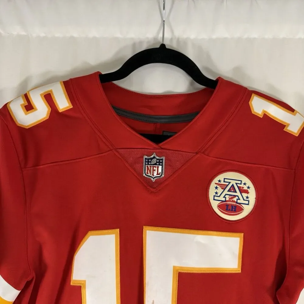 Patrick Mahomes On Field Nike Jersey Men's Small Red Home #15 Short Sleeve Vneck
